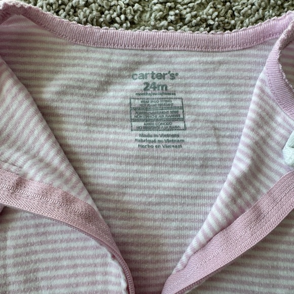 Carters Pear Snug Fit Cotton Footie One Piece PJs - Toddler Girl size 24 months - Picture 8 of 9